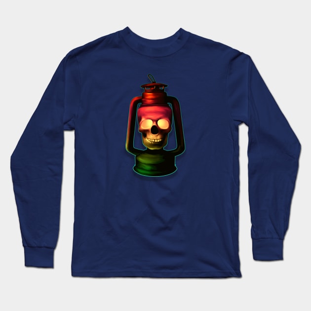 Skull Lantern Long Sleeve T-Shirt by Kylie Paul